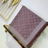 foulard louis vuitton marron monogram pas cher laine melangee l140cm w140cm 084